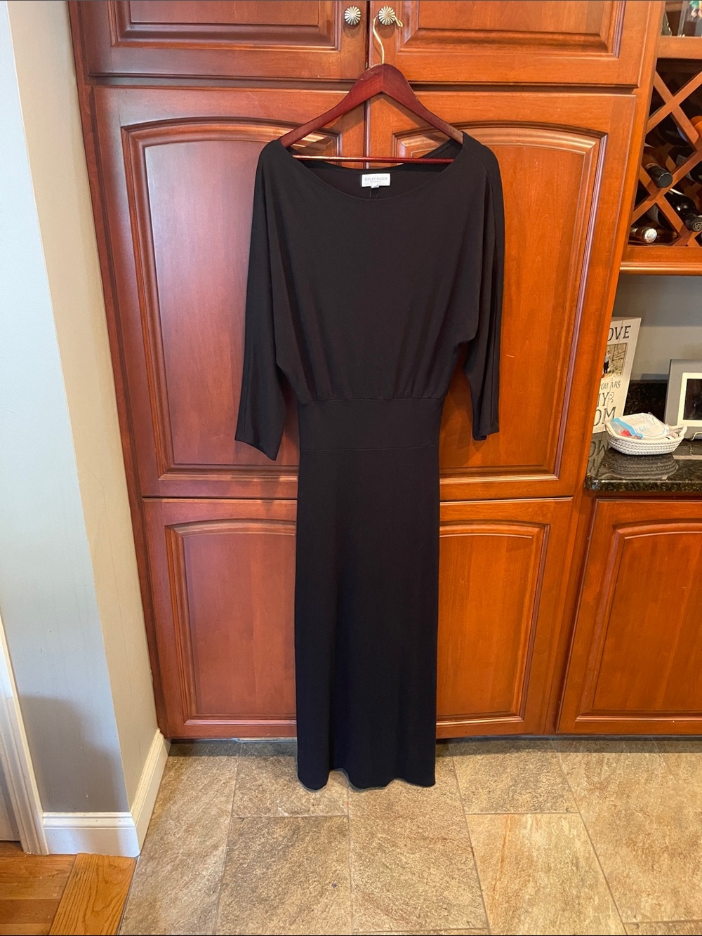 Classic Black Women's Midi Dress by Unknown Brand in